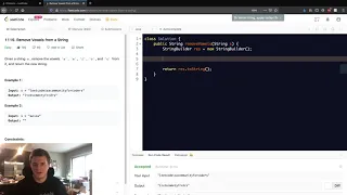 Leetcode Solution - 1119 Remove Vowels from a String
