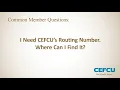 CEFCU s Routing Number