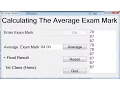 How to Calculate Examination Average Marks In Visual Basic Net