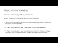 Linear Systems Consistency Basic and Free Variables