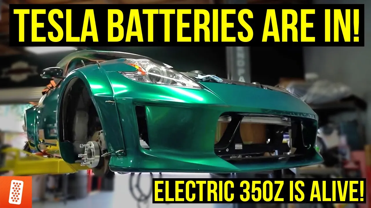 Building the World's FIRST Tesla Swapped Liberty Walk Nissan 350Z! Part 8 - Battery Boxes are IN!