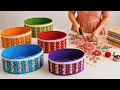 STOP Throwing away empty Cardboard Patchwork Fabric Basket DIY Easy Sewing from Fabric Scraps