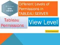 View Level Permissions In TABLEAU