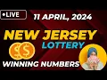 New Jersey Midday Lottery Results For - 11 Apr 2024