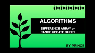 L-02 Difference Array or Range Update Query Algorithms