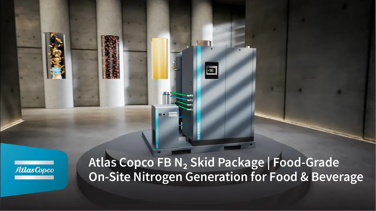 Atlas Copco FB N2 skid 3D animation