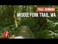 Lagu Trail Running along Middle Fork Trail - 4K Virtual Forest Run for Treadmill Workout (Nature Sounds)