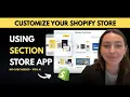 Customize Your Shopify Store Without Code Using Section Store No Developer Needed