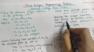 Mixed Integer Programming Problems Gomory s Cutting Plane Method Fractional cut Method IPP