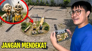 Drone Merekam Patung Upin Ipin Seram! Bikin Merinding!