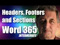 Word 365 Tutorial Intermediate - Word 365 Headers Footers and Sections