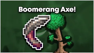 This BOOMERANG Can CUT WOOD in Terraria 1 4 5 - Axerang