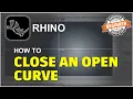 Rhino How To Close An Open Curve Tutorial