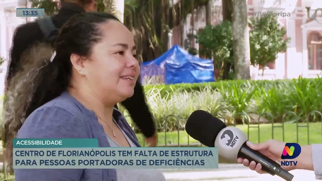 Pesquisa revela que o centro de Florianópolis não tem estrutura adequada às pessoas com deficiência