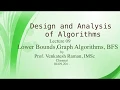 Lecture 09 Lower Bounds Graph Algorithms BFS
