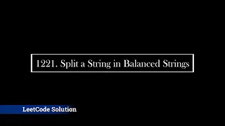 1221 Split a String in Balanced Strings with Javascript Leetcode solution with javascript in Hindi