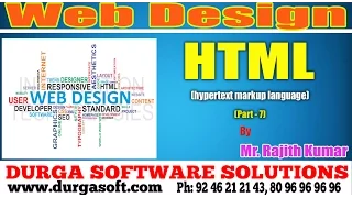 Web Design Html Hypetext markup Language Part - 7 by Ranjit Kumar