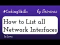 How to List all Network Interfaces in Java Coding Skills