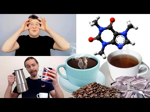 A1: lição de listening — Caffeine & Sleep 👀😵🛌 When We BEBER Coffee or Tea ☕⌚🍵 Canadian + Inglês britânico | English Comprehensible Input for ESL Beginners
