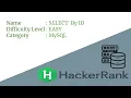 E03 SELECT By ID MySQL DQL HackerRank