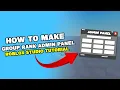 How To Make An Automatic Group Ranking Admin Panel In ROBLOX Studio