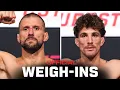 Gamrot vs Salkilld Weigh-Ins UFC Vegas 120