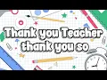 Download Lagu HAPPY TEACHERS DAY // THANK YOU TEACHER THANK YOU SO // Teachers day song