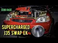 SUPERCHARGED V6 J35 HONDA CIVIC EK HATCH VS 2021 TOYOTA SUPRA MKV TURBO B18C5 DEL SOL VS BMW 340I