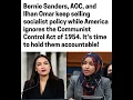 Calls to enforce the Communist Control Act against lawmakers who advocate socialism raise major