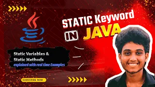 Java Static Keyword Explained in Telugu Static Variables Methods Examples