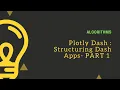 Plotly Dash How to structure multipage dash apps - PART 1