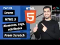 HTML Crash Course For Absolute Beginners 2020 Part Code Element - Tags