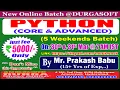 PYTHON 5 Weekends Batch Online Training DURGASOFT