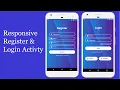 How to make responsive Registration and Login Activity using constraint Layout in android Studio
