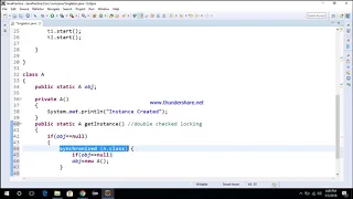 Singleton Class By using Double Checked Locking in Java