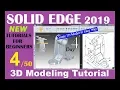 Solid edge tutorials for beginners Solid edge Practice Exercises 3D drawing Solid edge