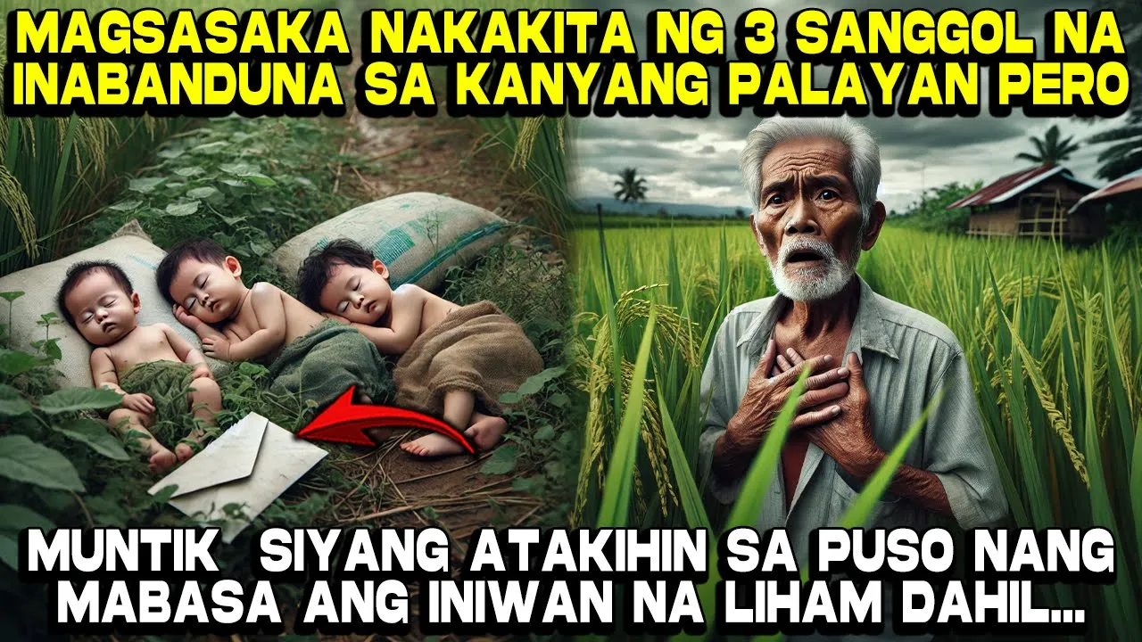 Outline Video Magsasaka Nakakita ng 3 Sanggol na inabanduna sa Palayan nya, Pero...