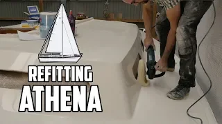 Sail Life – Making her shine (fixing the paint job) and installing port lights – DIY sailboat refit