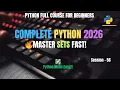 Session 56 Python Set Features Declaration Explained Python Full Course for Beginners