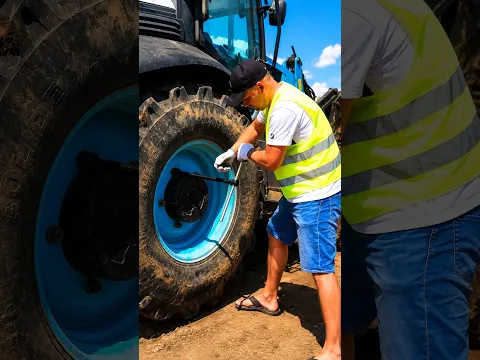 La roue est de nouveau en place ! En route ! 🚜💨
