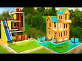 200 Days Of Building Top 2 Mud Villa In Forest, Water Slide, Underground Swimming Pool \u0026 Water Well