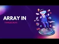 How to push element in an array in TypeScript Arrays TypeScript