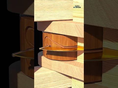 The Most Satisfying Wood Latch Mechanism You’ll See Today #shorts #mechanicalengineering #asmr