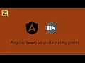 Secondary entry points in angular library