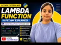 Lambda Function in Python for Beginners Complete Tutorial