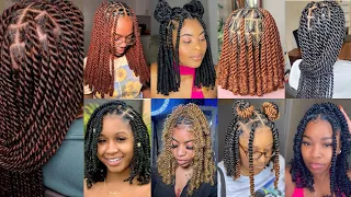 Latest Twists Braids Hairstyles ideas for Ladies 2026 Passion Twists Senegalese kinky Twists