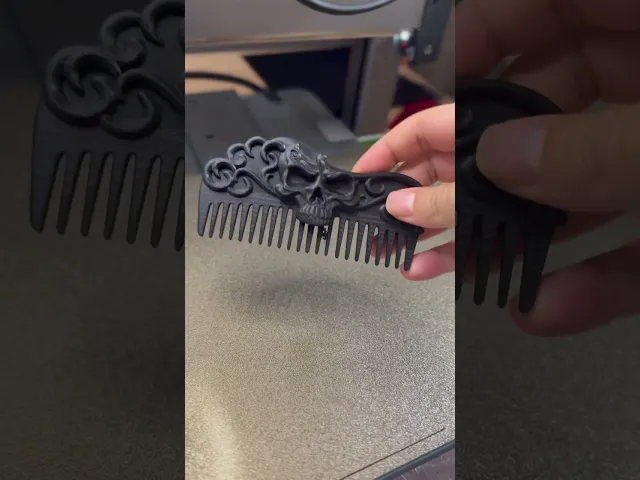 Gothic Skull Hair Comb – 3D Printable Hair Accessory and Costume Prop video thumbnail