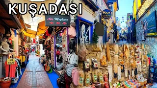 WALK IN KUSADASI AYDIN TURKIYE CITY CENTER OLD TOWN BAZAAR SUMMER WALK 2026 4k U 60fps