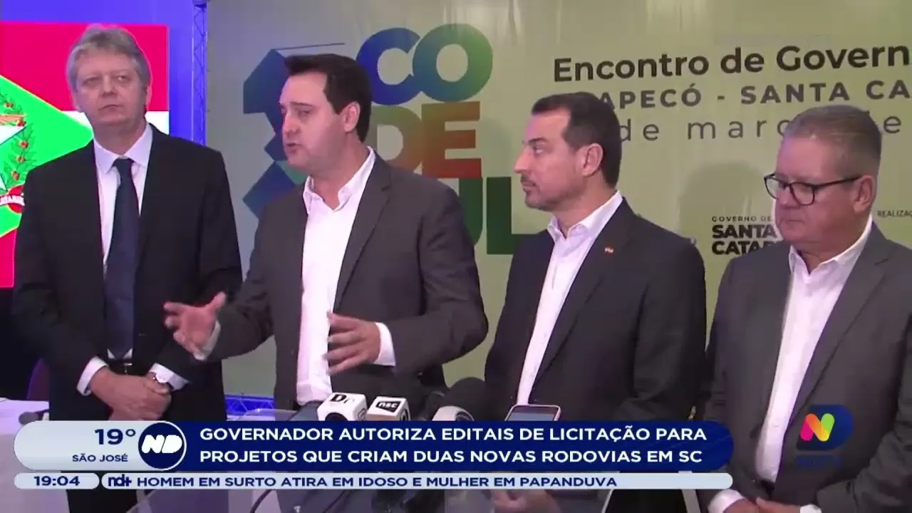 Governadores da Região Sul e do Mato Grosso do Sul se reúnem em Chapecó