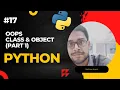 Python OOPs Part-1 class and Object in Hindi Python learning by Saksham Kumar